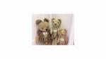 Lot de 3 ours anciens peluche claire en l'état