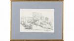 Francisque GABILLOT (1818 - 1876). Château de Francheville. Dessin au...