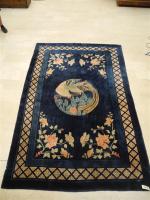 TAPIS chinois d'origine Baotou, chaine coton et velours laine, à...