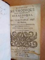 MENESTRIER (François). "Abrégé méthodique des principes héraldiques ou véritable art...