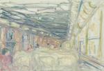 Jacques TRUPHEMUS (1922-2017). "Intérieur de restaurant, circa 1979". Huile sur...