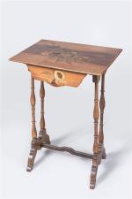 Emile Gallé (1846-1904). Table à ouvrage ouvrant à un tiroir...