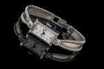 VOG - BRACELET MONTRE de dame en or gris 750/°°,...