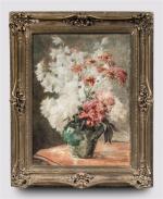 Gaston PLOQUIN (1882-1970), "Nature morte au bouquet", 1920,  Huile...