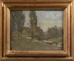 Claude REIGNIER (1870-1954), " Paysage ", Huile sur panneau signé...