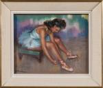 Guy SERADOUR (1922-2007), "Danseuse", pastel signé en bas à gauche....