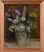 Halina KORN (1902-1978), " Fleurs dans un pichet ", Huile...