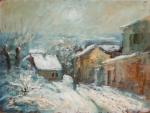 Michel CORNU (né en 1950), "Village en hiver", huile sur...