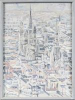 Roger BRAVARD (1923-2015), "Rouen", 1960, Huile sur toile signée ...