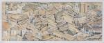 Roger BRAVARD (1923-2015), "Les toits jaunes" (Espagne), 1970, gouache sur...