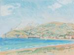 Roger BRAVARD (1923-2015). "Baie de Laredo (Espagne)", 1975, gouache sur...