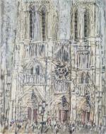 Roger BRAVARD (1923-2015), "Notre-Dame de Paris", 1972, gouache sur papier...