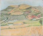 Roger BRAVARD (1923-2015). "Colline d'été" - 1972. Huile sur isorel...