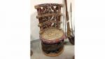 TRONE Bamileke en bois