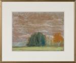 Adrien Bas (1884-1925). " Paysage ". Pastel sur papier Signé...