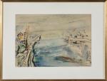 Jacques LAPLACE (1890-1955). "Vue de la Saône". Aquralle signée en...