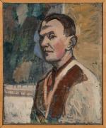 Antoine Chartres (1903-1968). " Autoportrait présumé ". Huile sur toile....