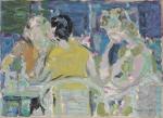 Jacques TRUPHEMUS (1922-2017), "Femmes à la terrasse du café", 1956,...