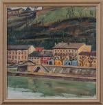 Daniel GLORIA (1908-1989), "la Saône à Vaise", Huile sur carton...