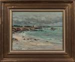 Jean RIGAUD (1912-1999), " L'île d'Yeu, plage des vieilles ",...