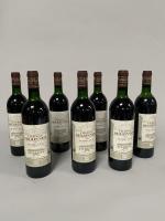 * 7B rouge Margaux Château Segonnes, 1985. Niveaux ME à...