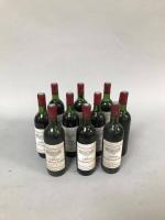 * 10 B rouge Château Puy Beney Lafitte 1981. Niveaux...