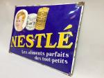 NESTLE - PLAQUE publicitaire en tôle émaillée "les aliments parfaits...