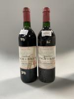 2B rouge, Pauillac, Château Lynch Bages, GCC, 1990. Etiquette tachée,...