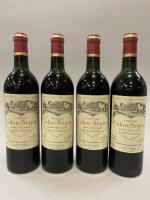 4B Rouge, Saint Estephe Calon Segur 1979, grand cru classé,etiquetteslégèement...