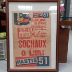 AFFICHE « OL-Sochaux » pour le match du 19/01/1958. 61 x 44...