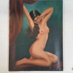 C CHAIZE " Femme nue" Huile sur toile signée en...