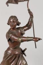 Adrien Etienne GAUDEZ (1845-1902). "Jeanne d'Arc".
Bronze à patine médaille, signé...