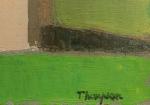 Michel THOMPSON (1921-2007), 
Paysage aux cubes beige et vert
Huile sur...