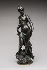 Mathurin MOREAU (1822-1912). "Diane". Bronze à patine médaille. Fonte Dudin...