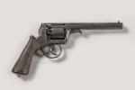 USA
Revolver Adams modele 1851 calibre 44
Plaquettes bois, manque l'anneau de...