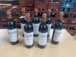 7B rouge Bordeaux Pauillac Château Pontet-Canet 1986. Niveaux haute épaule...