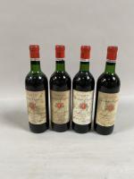 4B rouge rouge Bordeaux Moulis Château Poujeaux Jean Cheil 1966...