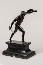 SCULPTURE en bronze : le Gladiateur Borghèse, d'après le modèle...