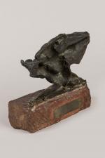 Jean LARRIVE (1875-1928). "Combat de Jacob et de l'Ange". Bronze...