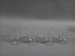 Lot cristal et verre comprenant :
 Partie de service en...