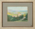 Henri-Charles ANGENIOL (1870-1959).
Vue sur le Rhône, 1903.
Pastel sur papier.
Signé et...