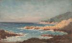 Henri-Charles ANGENIOL (1870-1959).
Bord de mer, le Béton à Giens, Var,...