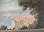 Henri-Charles ANGENIOL (1870-1959).
Vue sur la baie des Anges, Nice.
Huile sur...