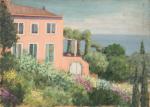 Henri-Charles ANGENIOL (1870-1959).
En lot :
-Jardin à Taormine, Sicile, 1956.
Huile sur...