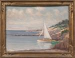 Henri-Charles ANGENIOL (1870-1959). 
En lot :
-Barques au Niel, Giens, Var,...