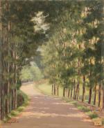 Henri-Charles ANGENIOL (1870-1959). 
En lot :
Chemin au bord du lac...