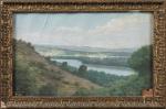 Henri-Charles ANGENIOL (1870-1959). 
En lot :
-Le vallon de Chanson. 
Pastel...