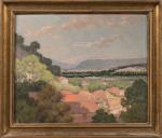 Henri-Charles ANGENIOL (1870-1959).
Village de Verlieu.
Huile sur isorel.
Signé en bas à...