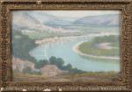 Henri-Charles ANGENIOL (1870-1959). 
Le tournant du Rhône à Condrieu.
Pastel sur...