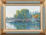 Eugène BROUILLARD (1870-1950).
Bord de Saône.
Huile sur toile.
Signé en bas à...